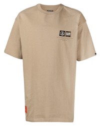 T-shirt girocollo stampata marrone chiaro di Izzue