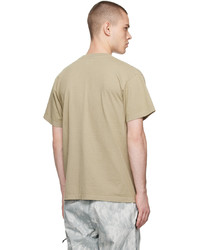 T-shirt girocollo stampata marrone chiaro di Afield Out