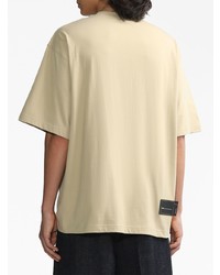 T-shirt girocollo stampata marrone chiaro di We11done