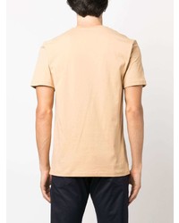T-shirt girocollo stampata marrone chiaro di Moschino