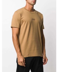 T-shirt girocollo stampata marrone chiaro di White Mountaineering