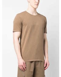 T-shirt girocollo stampata marrone chiaro di C.P. Company