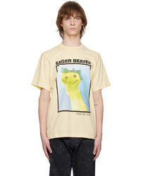 T-shirt girocollo stampata marrone chiaro di Martine Rose
