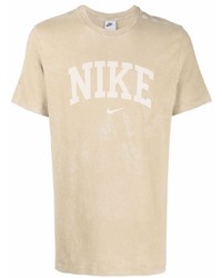 T-shirt girocollo stampata marrone chiaro di Nike
