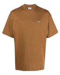 T-shirt girocollo stampata marrone chiaro di Nike