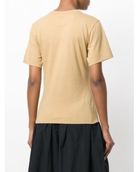T-shirt girocollo stampata marrone chiaro di Chloé