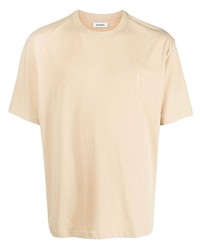 T-shirt girocollo stampata marrone chiaro di Sandro