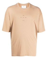 T-shirt girocollo stampata marrone chiaro di Song For The Mute