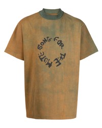 T-shirt girocollo stampata marrone chiaro di Song For The Mute