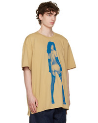 T-shirt girocollo stampata marrone chiaro di Vivienne Westwood
