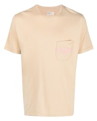 T-shirt girocollo stampata marrone chiaro di Universal Works