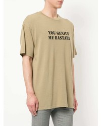 T-shirt girocollo stampata marrone chiaro di Hysteric Glamour