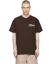 T-shirt girocollo stampata marrone scuro di Ambush