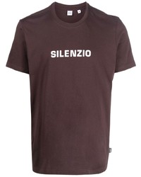 T-shirt girocollo stampata marrone scuro di Aspesi