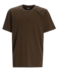 T-shirt girocollo stampata marrone scuro di C.P. Company
