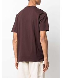 T-shirt girocollo stampata marrone scuro di Botter