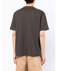 T-shirt girocollo stampata marrone scuro di Chocoolate