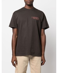 T-shirt girocollo stampata marrone scuro di Carhartt WIP