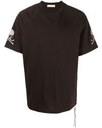 T-shirt girocollo stampata marrone scuro di Mastermind World