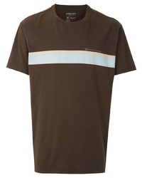 T-shirt girocollo stampata marrone scuro di OSKLEN