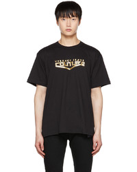 T-shirt girocollo stampata marrone scuro di VERSACE JEANS COUTURE