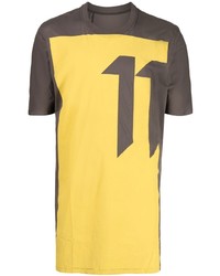 T-shirt girocollo stampata marrone di 11 By Boris Bidjan Saberi