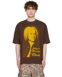 T-shirt girocollo stampata marrone di Acne Studios