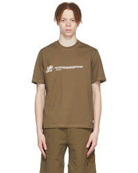 T-shirt girocollo stampata marrone di AFFXWRKS