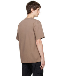 T-shirt girocollo stampata marrone di Helmut Lang