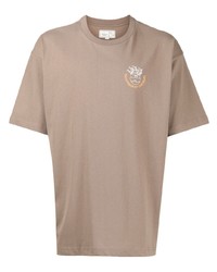 T-shirt girocollo stampata marrone di Chocoolate