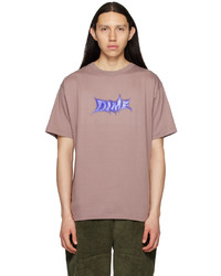 T-shirt girocollo stampata marrone di Dime