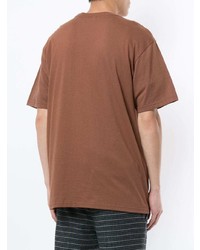 T-shirt girocollo stampata marrone di Supreme