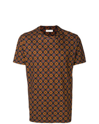 T-shirt girocollo stampata marrone di Etro