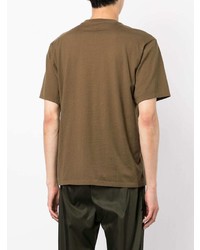 T-shirt girocollo stampata marrone di Undercover