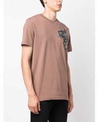 T-shirt girocollo stampata marrone di Philipp Plein