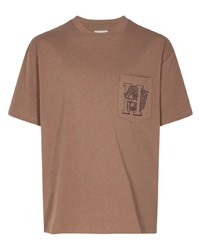 T-shirt girocollo stampata marrone di HONOR THE GIFT