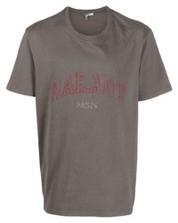 T-shirt girocollo stampata marrone di Isabel Marant