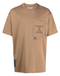 T-shirt girocollo stampata marrone di Izzue