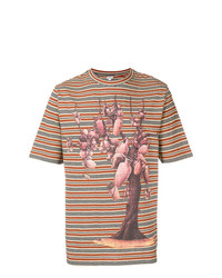 T-shirt girocollo stampata marrone di Loewe