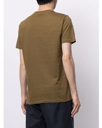 T-shirt girocollo stampata marrone di PS Paul Smith