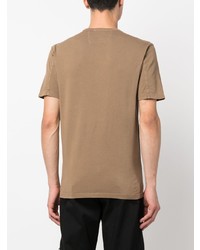T-shirt girocollo stampata marrone di C.P. Company