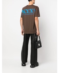 T-shirt girocollo stampata marrone di 1017 Alyx 9Sm