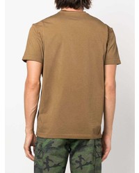 T-shirt girocollo stampata marrone di DSQUARED2