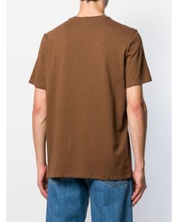 T-shirt girocollo stampata marrone di A.P.C.