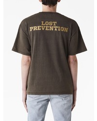 T-shirt girocollo stampata marrone di GALLERY DEPT.
