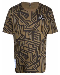 T-shirt girocollo stampata marrone di McQ