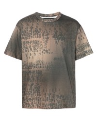 T-shirt girocollo stampata marrone di Misbhv