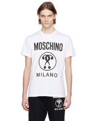 T-shirt girocollo stampata marrone di Moschino
