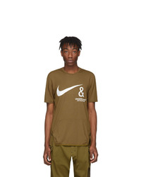 T-shirt girocollo stampata marrone di Nike
