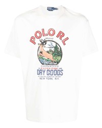 T-shirt girocollo stampata marrone di Polo Ralph Lauren
